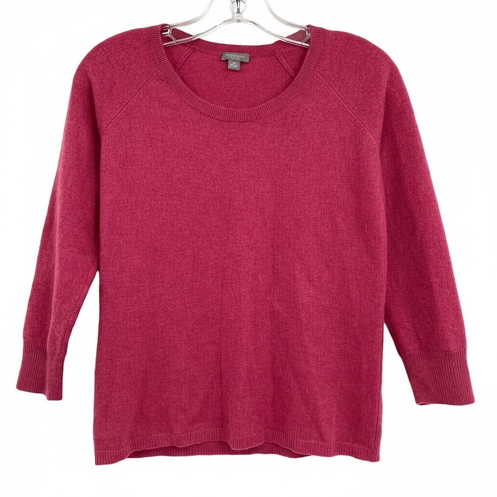 Ann Taylor Dark Pink Cashmere 3/4 Sleeve Sweater | Women’s Petite SP